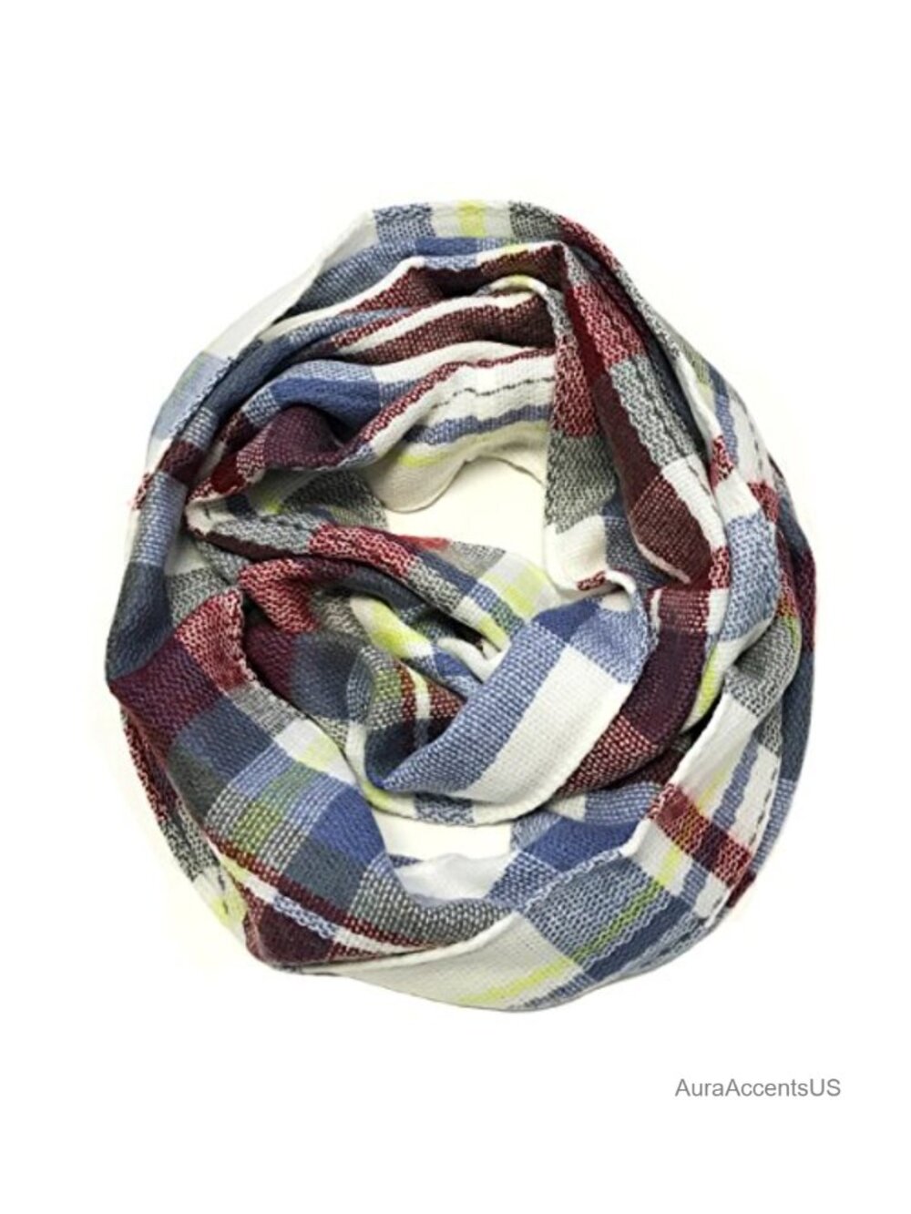 Soft Touch Winter Warm Tartan Infinity Scarf Acrylic 70x18